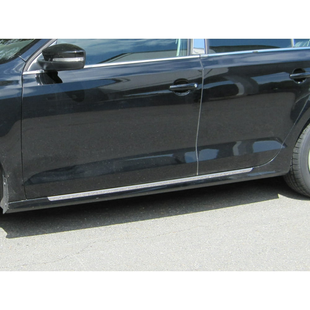 Stainless Steel Rocker Panel Trim 2Pc Fits 20112017 VW Jetta TH11665