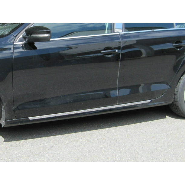 Stainless Steel Rocker Panel Trim 2Pc Fits 20112017 VW Jetta TH11665