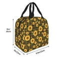 thumbnail image 2 of KLL Vintage Plaid Sunflower Print Insulated Lunch Bag Women, Reusable Cute Tote Lunch Box for Adult & Men, Leakproof Cooler Lunch Bags for Work Office Travel Picnic, 2 of 5