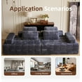 thumbnail image 4 of Garaneeds 113" Gray Modular Sectional Sofa for Living Room - Boneless Cloud Couch, No Assembly Required, 4 of 7