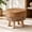 Brown, variant on Outdoor Hand-Woven Sea Grass Round Pouf Footstool Soft Padded Ottoman Foot Rest for Patio Sofa Multiple Colors