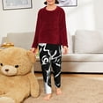 thumbnail image 6 of Pofeuu Red Heart And Puppy Of Bulldog Print Teenagers' Pajama Pants, Soft Lounge Pajama Pants with big pockets for Men Plaid Pj Bottoms-XS(5-6), 6 of 6