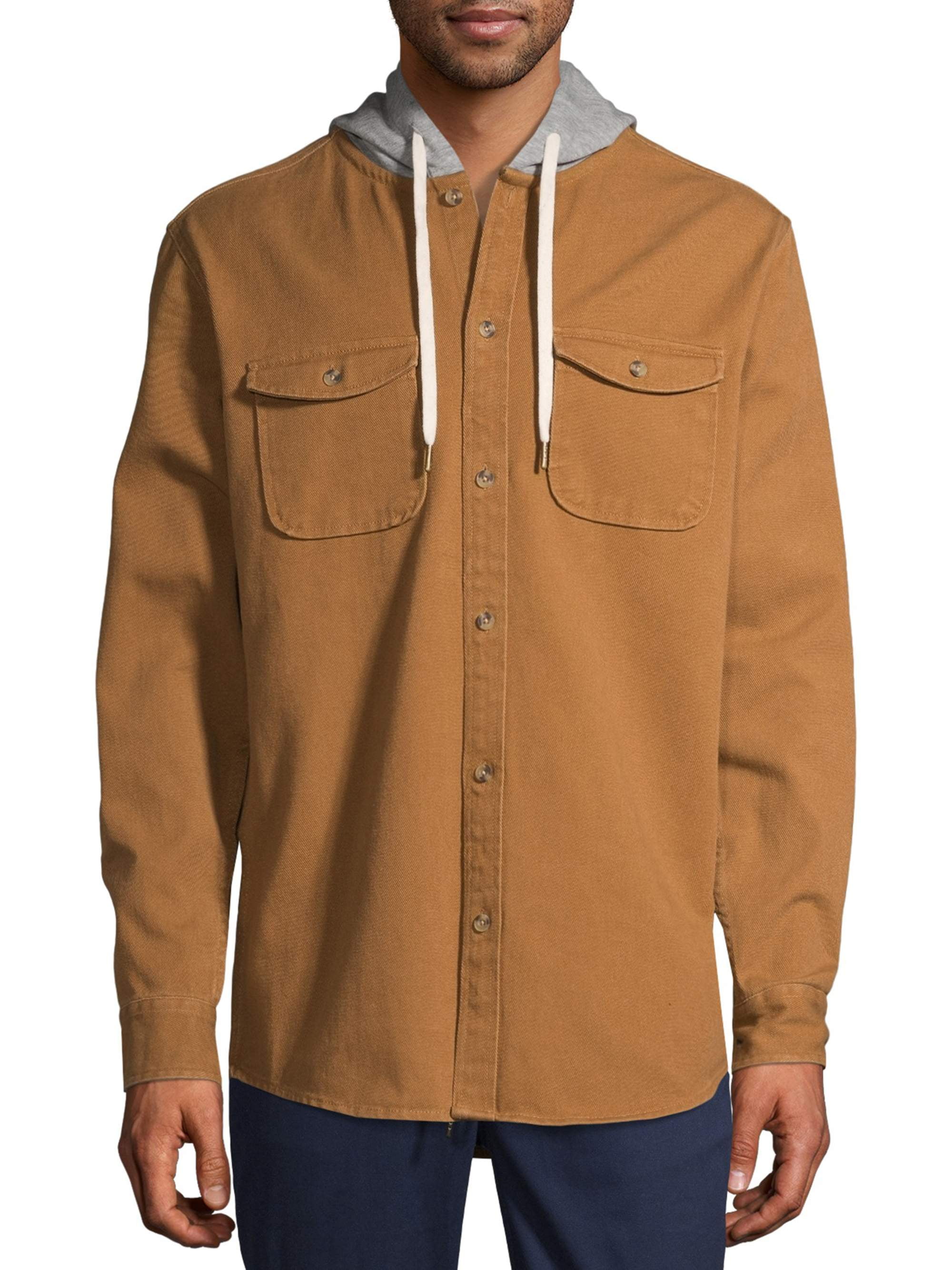 Fleece Hooded Shirt Jacket 