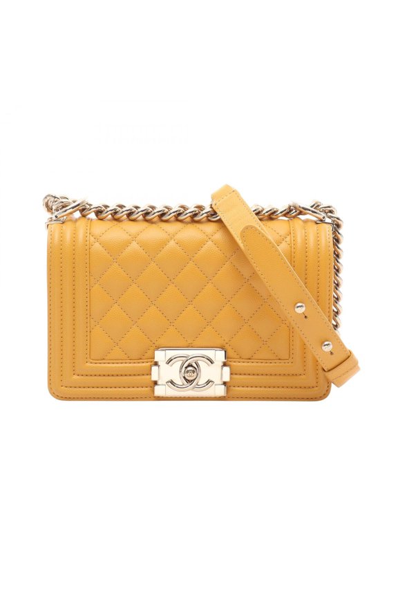 Pre-Owned Chanel Boy Small Shoulder Bag/Handbag, Caviar Leather (Grained Calfskin), Women's,...
