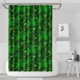 thumbnail image 1 of Ensemble de Rideau de Douche avec Encliquetable, Feuille de Trèfle Chanceuse Irlandaise Vacances (3) Rideaux de Douche Réutilisables Doublure de Douche Décorative en Polyester, 72x72 Pouces, 1 of 4