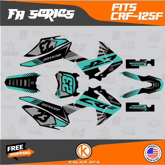 Kalair GFX Graphics Kit for Honda CRF125F (2013-2018) Fh Series