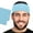 2-pack blue light, variant on Men's Cotton Headband Sweatband 2-Pack 3" Wide Size X-Large Yoga Sports Fitness Made in USA Heather Charcoal