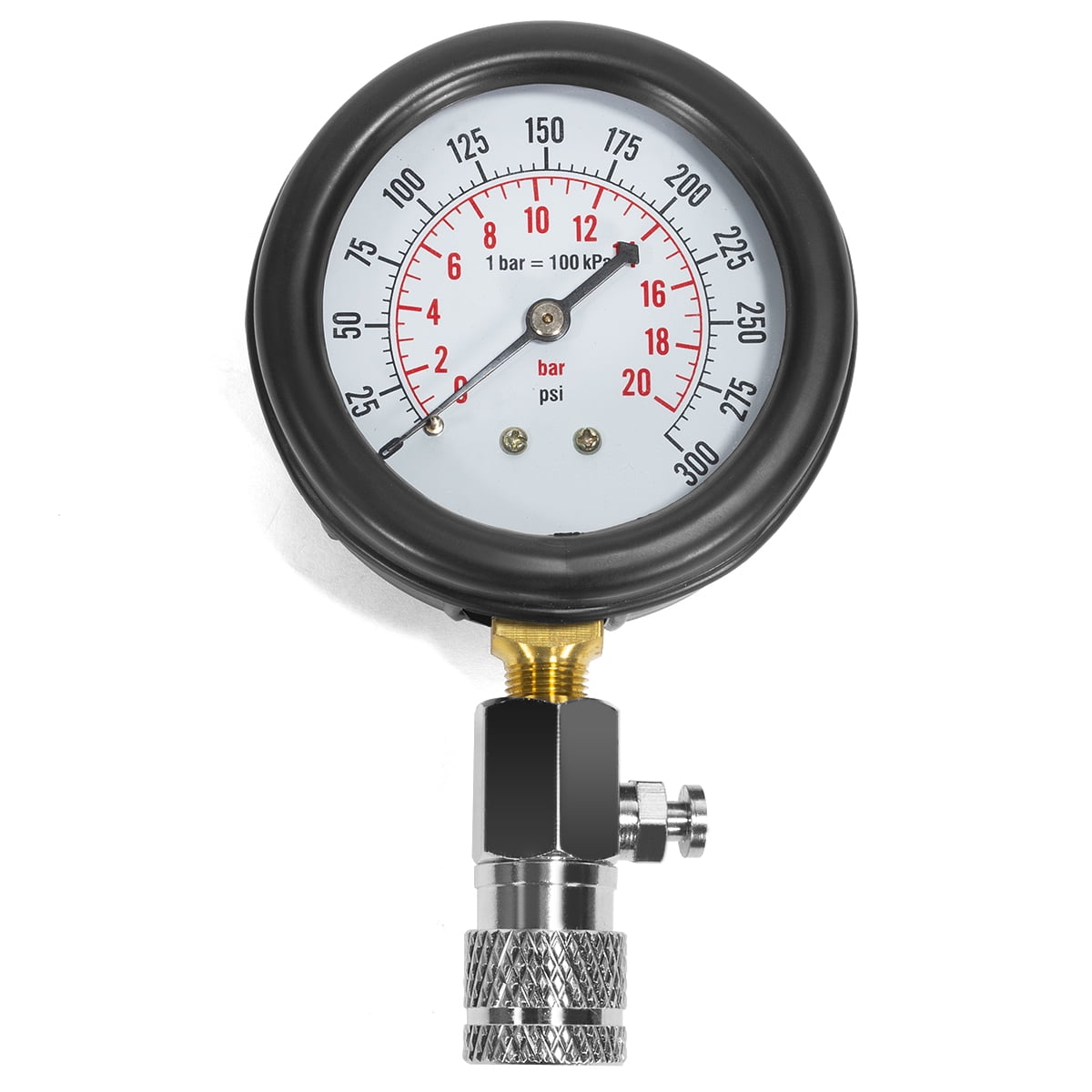 8 Pcs Petrol Engine Compression Cylinder Pressure Tester Gauge M10 M12 M14 M18 Auto Truck Car 0-300 psi