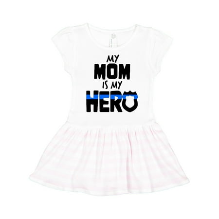 

Inktastic My Mom is my Hero Police Officer Family Gift Toddler Girl Dress