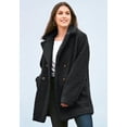 thumbnail image 4 of Roaman's Women's Plus Size Double Breasted Teddy Coat, 4 of 6