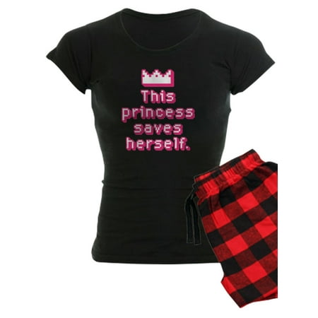 

CafePress - This Princess Saves Herself - Women s Dark Pajamas