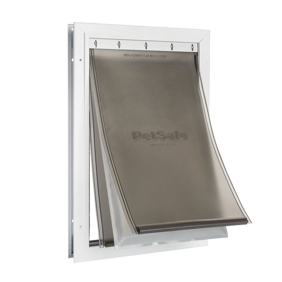 PetSafe Extreme Weather Aluminum Pet Door - Most Energy Efficient Pet Door - 3 Flaps for Insulation - For Dogs and Cats - Size Large