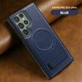 thumbnail image 3 of Dteck Magnetic Leather Case for Samsung Galaxy S25,Shockproof TPU Bumper Compatible with Mag-safe Adjustable Kickstand Back Protective Cover for Galaxy S25,Blue, 3 of 8