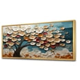 thumbnail image 2 of Designart "Moonlit Majesty Red and Gold Flower Tree IV" Extra Large Landscapes Framed Wall Art - Country Red Tree Living Room Framed Canvas Art, 2 of 6