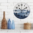 thumbnail image 3 of Yayeee 10" Wall Clock Battery Operated Quartz Round Silent Non-Ticking Home Decor, Watercolor Mountains, 3 of 6