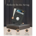 thumbnail image 3 of Genuine Leather Air Tag Holder - Slim Minimalist Wallets for Men & Women - Front Pocket Thin Mens Wallet RFID Credit Card Holder Gifts for Men, 3 of 5