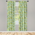 thumbnail image 3 of Ambesonne Art Curtains, Blooming Lemon Tree, Pair of 28"x95", Fern Green Seafoam, 3 of 5