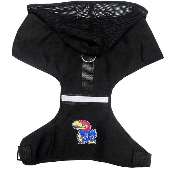 Pets First Collegiate Kansas Jayhawks Dog Harness - Football Pet Harness Vest - Dog Leash Harness - Adjustable - Medium