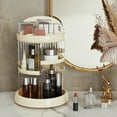 thumbnail image 2 of ChicYu Cosmetic Storage Rack Desktop Bathroom Organizer Rack 360-Degree Rotating Perfume Storage Tray for Storing Cosmetics, 2 of 5