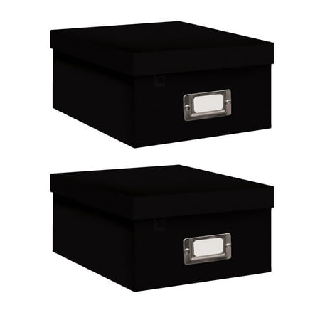 Pioneer Photo Albums B-1BLK Photo Storage Box (Black / 2-Pack)