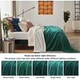 thumbnail image 4 of Sherpa Fleece King Size Forest Green- Thick and Warm Blankets, Soft and Fuzzy,108x90 Inches, 4 of 6