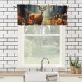 thumbnail image 3 of Forest Deer Curtain Valances Spring Farmhouse Animals Rustic Colorful Flowers Thermal Insulated Room Darkening Curtain for Dinning Room 54 by 18 in, 1 Panel, 3 of 6