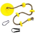 thumbnail image 1 of Kids Climbing Rope with Platform, Disc Tree Swing Seat Rope Ladder for Swing Set Outdoor Play Equipment, 1 of 5
