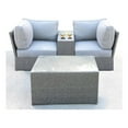 thumbnail image 1 of Living Source International 4-Piece Wicker / Rattan Seating Group in Gray Finish, 1 of 3