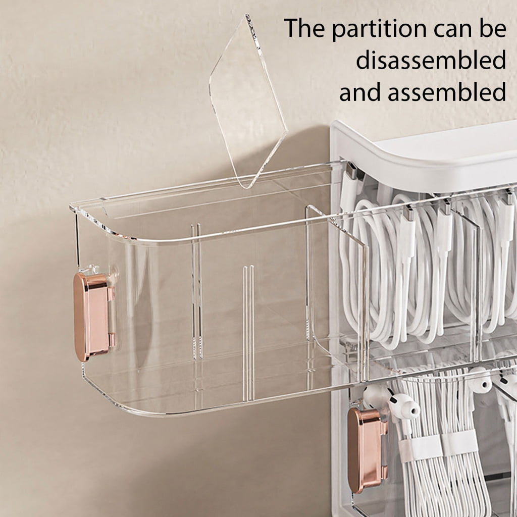Practical Cable Management Box for Tidying Home and Office Large Capacity Cords Organizers Sturdy Plastic Materials