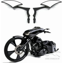 Black Motorcycle Rear View Mirrors Sportster Side Mirrors for Street Glide Electra Glide Softail Dyna 1982-2019 2020 2021 2022 2023