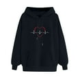 thumbnail image 2 of Aloohaidyvio Hoodies,Womens Hooded Button Loose Long-Sleeved Blouse Sweater, 2 of 4