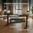 thumbnail image 5 of CHITOOMA Electric Standing Desk with Keyboard Tray, 48" x 24" Height Adjustable Sit Stand up Desk with Headphone Hook & 4 Height Memory Pre-Set for Home Office, Black, 5 of 8