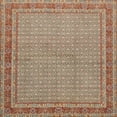 thumbnail image 1 of Ahgly Company Machine Washable Indoor Square Traditional Sienna Brown Area Rugs, 3' Square, 1 of 7