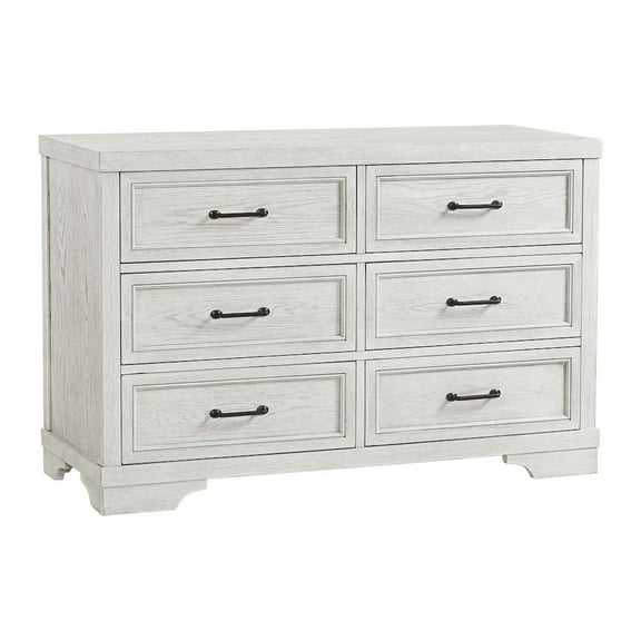 Westwood Design Foundry 6-Drawer Wood Dresser, White Dove