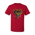 thumbnail image 2 of Wild Bobby, Keep It Wild Colorful Elephant Face Animal Lover Men's Graphic T-Shirt, Red, 3XL, 2 of 3