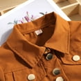 thumbnail image 5 of Gyratedream Toddler Girl's 2 Piece Outfit Button Up Long Sleeves Jacket and Bow Front Aline Skirt Set, 5 of 8