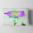 thumbnail image 2 of Designart Beautiful Purple Watercolor Flower - Floral Throw Pillow - 12x20, 2 of 5