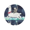 thumbnail image 7 of Circular Drink Coasters Set Sloth Riding Llama Beautiful Home Decor Diatomite Heat-Resistant Diatomite Protect Table Countertop, 7 of 7