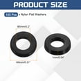 thumbnail image 2 of 155 Pcs M5 Rondelles Plates en Nylon Rondelles en Plastique 5mm ID 8mm OD 1mm Épais, Noir, 2 of 6