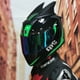 thumbnail image 4 of Casco de motocicleta AIS para hombre y mujer, casco integral de invierno con personalidad de locomotora, casco de coche eléctrico, cola gris, pareja DOT, 4 of 5