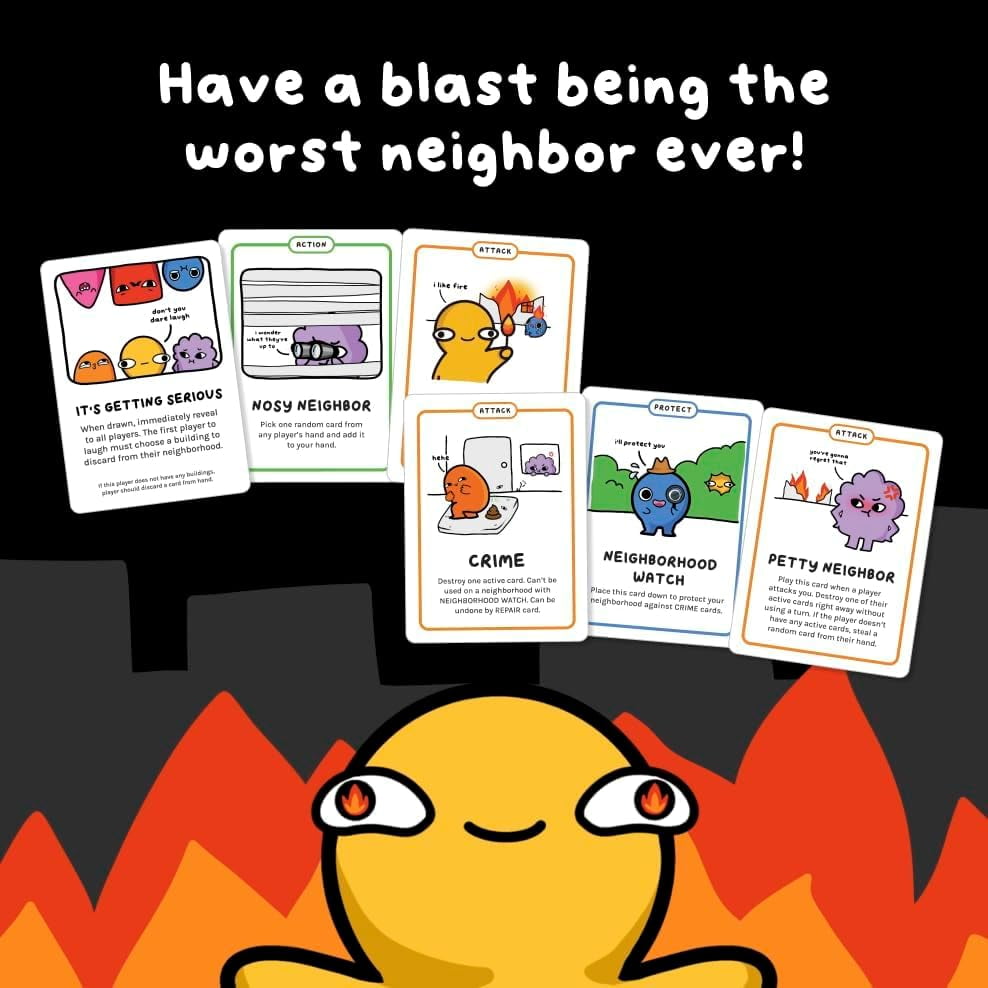 FamBam Games Not So Neighborly Card Game, Ages 7+, Perfect for Game Nights (Walmart Exclusive)
