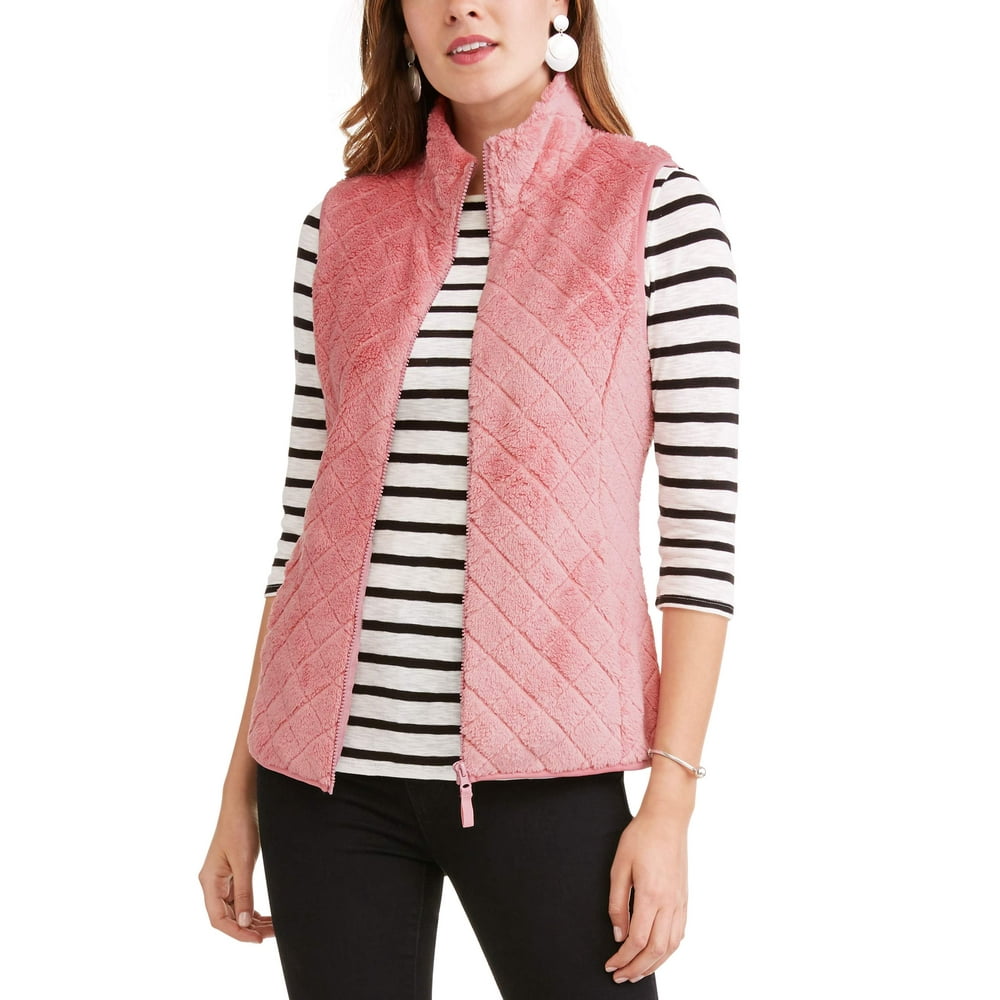 Time and Tru Time and Tru Women's Quilted Sweater Vest
