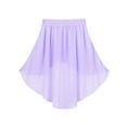 thumbnail image 4 of inlzdz Girls Lyrical Ballet Dance Dress High Low Chiffon Flowy Skirts Latin Jazz Modern Dancewear Lavender 6, 4 of 7