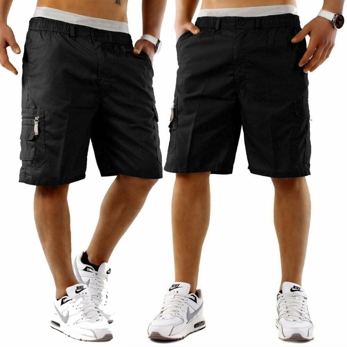 Calsunbaby - New Mens Summer Shorts Cotton Casual Half Pant Stretch ...