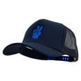 thumbnail image 2 of Blue Yeah Gesture Big Size Embroidered Big Foam Mesh Truck Cap - Navy XL-3XL, 2 of 5
