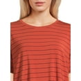 thumbnail image 3 of Time and Tru Women's Tunic Tee with Short Sleeves, 2-Pack, Sizes XS-XXXL, 3 of 5