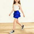 thumbnail image 5 of Ccpelsie Girls Shorts Summer Girls Running Shorts with Pockets Drawstring Kids Gym Workout Sports Shorts(Blue,10-12 Years), 5 of 8