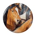 thumbnail image 1 of Horses Gridlock Pinback Button Pin, 1 of 5