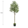 thumbnail image 2 of Ourlova 4.9ft/5.9ft Artificial Olive Tree, Faux Potted Olive Tree With Realistic Leaves And Adjustable Branches, Decorative Faux Olive Tree In Pot For Living Room Office Decor, 2 of 6