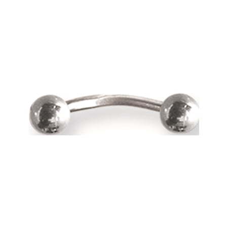 Designer Stainless Steel Sgss Curv Bb W Stl Balls 14G (1.6Mm) 7/16 (12Mm) Long 5Mm Ball Ends Made In China -Jewelry By Sweet Pea Creations